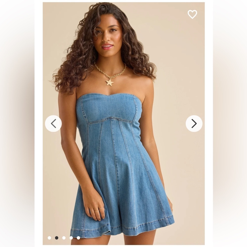 New with tags Altar’d State Alissa Denim Romper